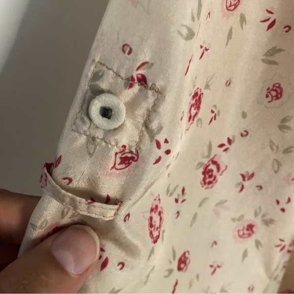 Rebecca Taylor Ditsy Prairie Floral 100% Silk Midi Dress Sz 6 Summer peasant - Picture 9 of 14